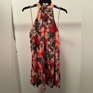 CYNTIA STEFFE | FLORAL HALTER DRESS